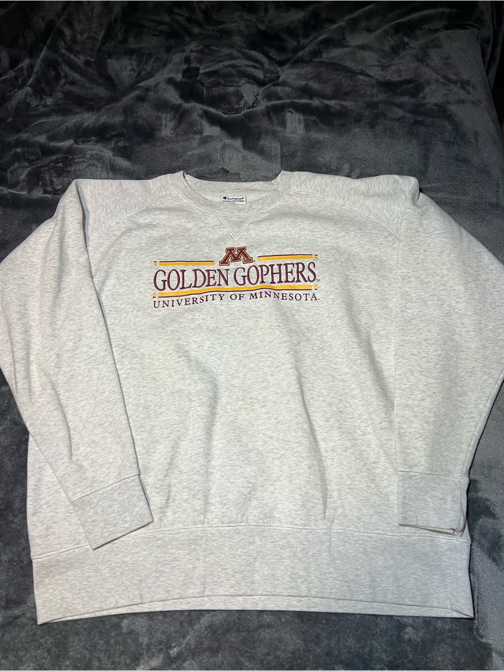 University of Minnesota Golden Gophers Gray Crewneck Sweatshirt